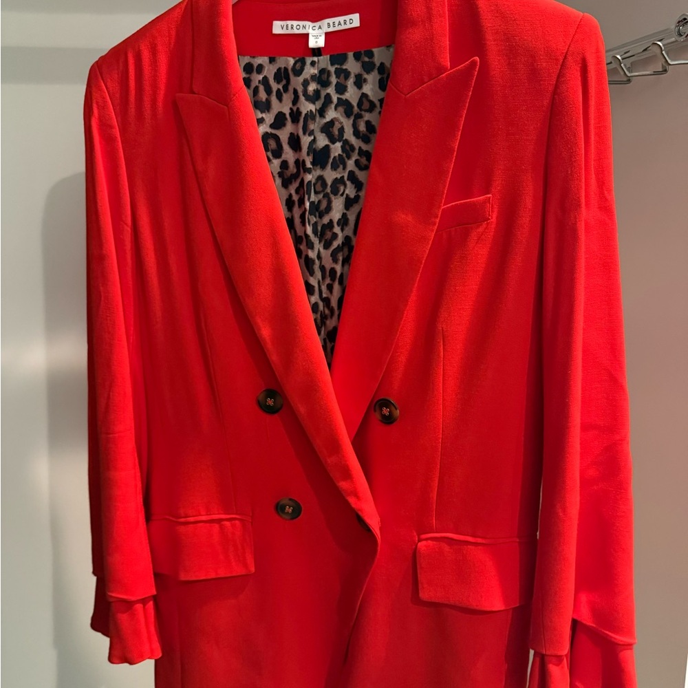 Veronica Beard Red Tailored Blazer